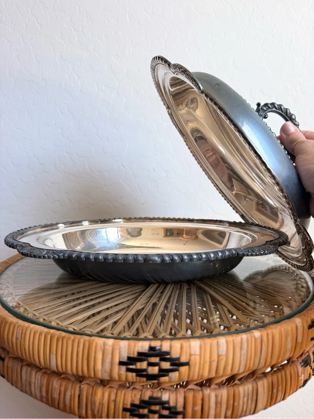 VINTAGE Wallace Melford Silverplate Serving Dish